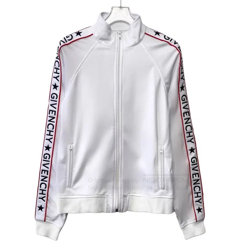Givenchy Givenchy White Side Logo Cotton Stand Collar Zip Front Bas Size XS / US 0-2 / IT 36-38 - 1 Thumbnail