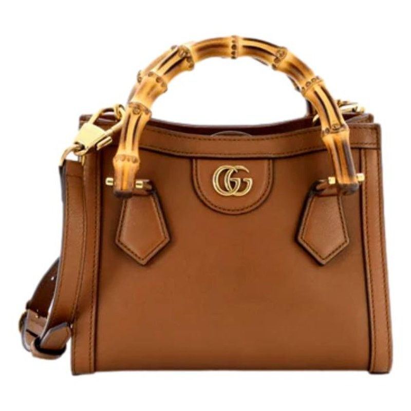 Gucci Gucci Diana Bamboo Handle Small Leather Crossbody Tote Brown Size ONE SIZE - 1 Thumbnail