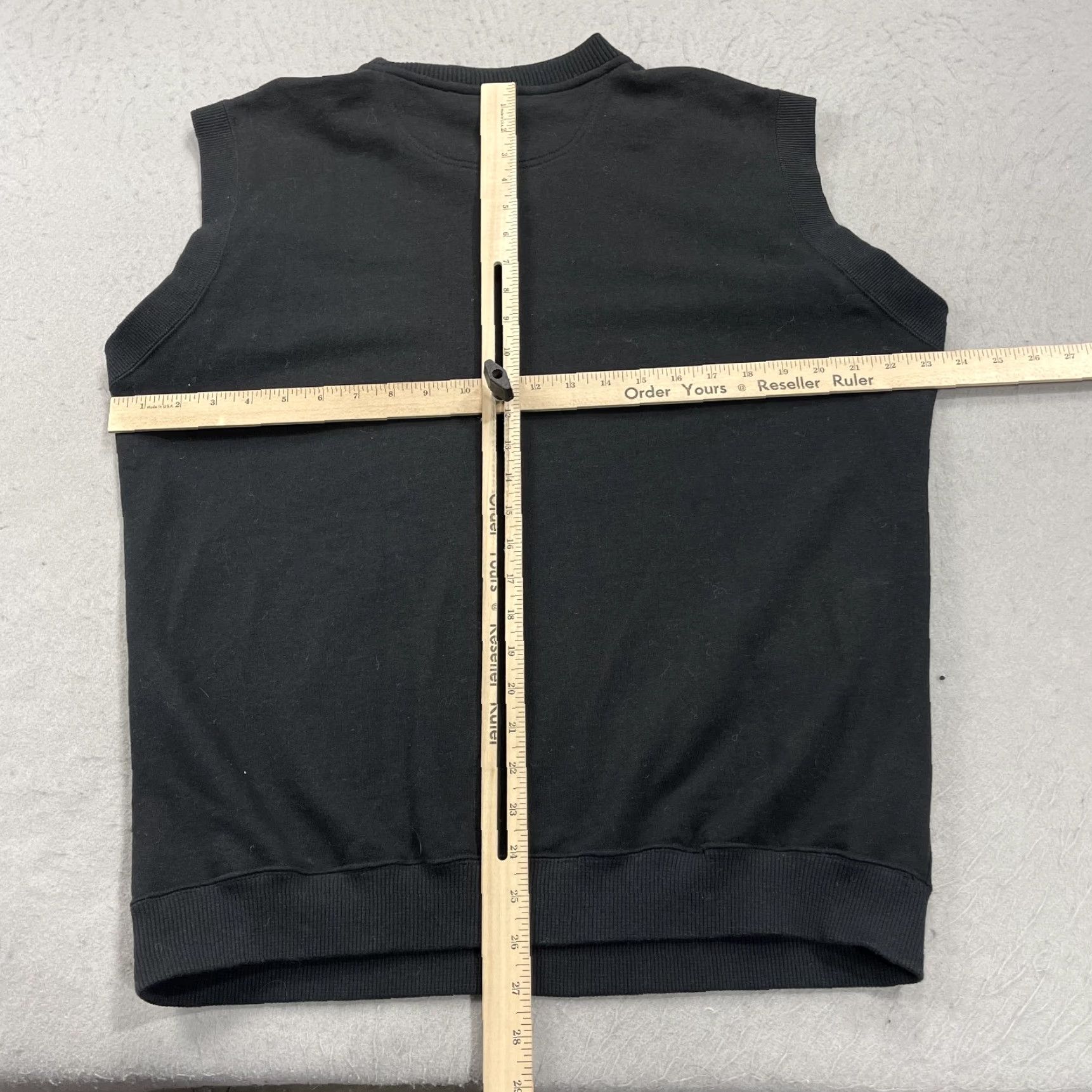 Adidas VINTAGE adidas Golf Sweater Vest Mens Large Black Ribbed Cotton Knit 90s Size US L / EU 52-54 / 3 - 6 Thumbnail