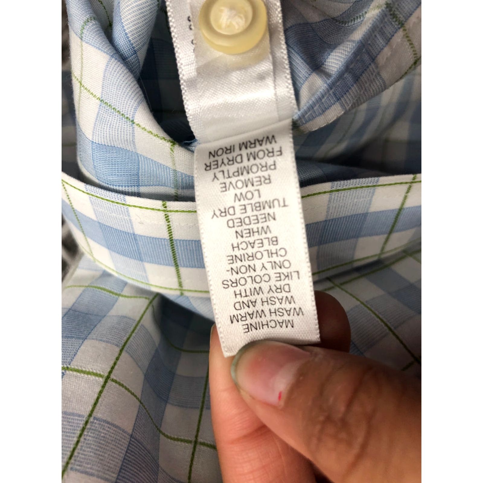 Banana Republic Banana Republic Shirt L Mens Blue Plaid Long Sleeve Spread Collar Button-Up Shirt Size US L / EU 52-54 / 3 - 7 Thumbnail