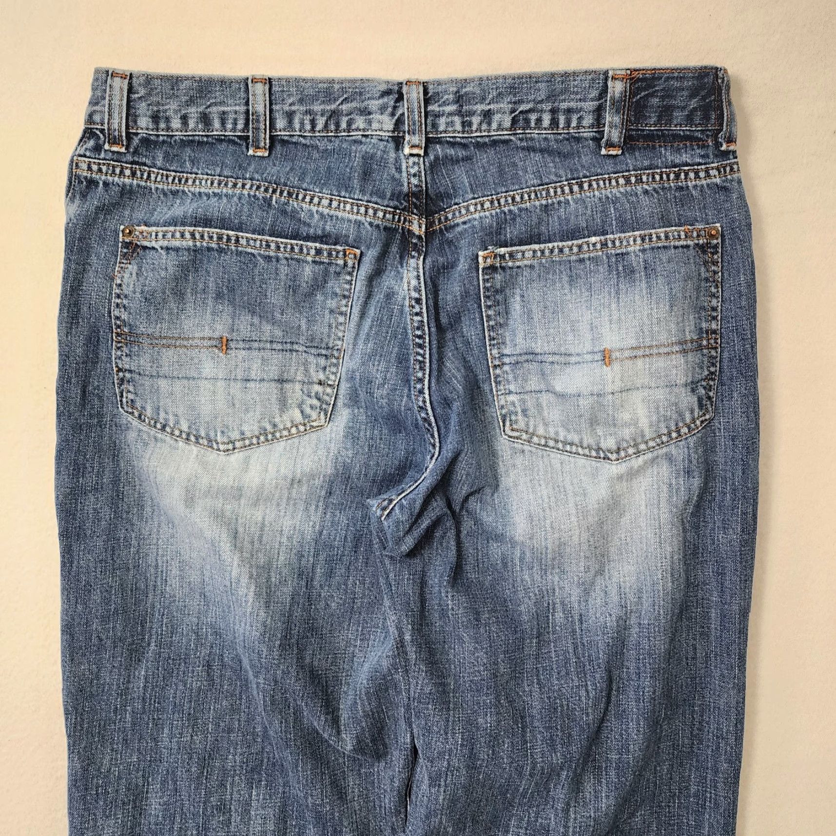 Calvin Klein VINTAGE Calvin Klein Baggy Jeans Mens 36x32 Blue Fade Grunge Skater Grunge Jeans Mens Blue Fade 90s Size US 36 / EU 52 - 7 Thumbnail