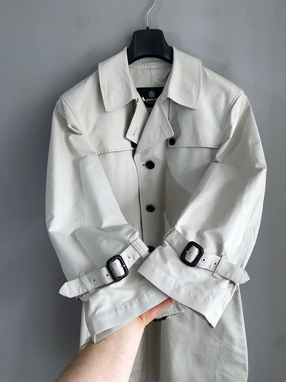 Aquascutum Aquascutum London Men's Grey Light Trench Coat, Size M Size US M / EU 48-50 / 2 - 5 Thumbnail