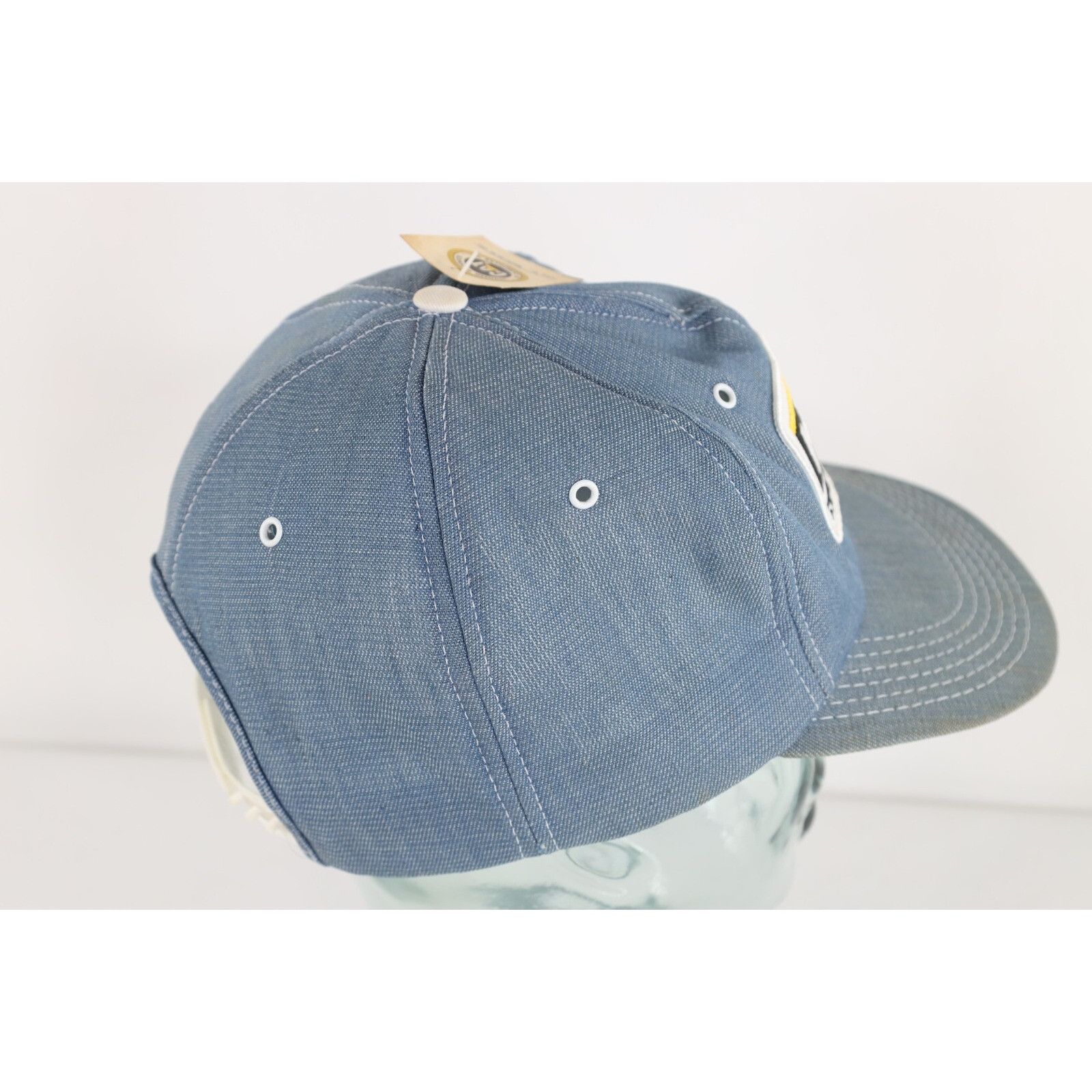 Caterpillar Deadstock Vintage 70s Caterpillar Cat Spell Out Chambray Hat Size ONE SIZE - 8 Thumbnail