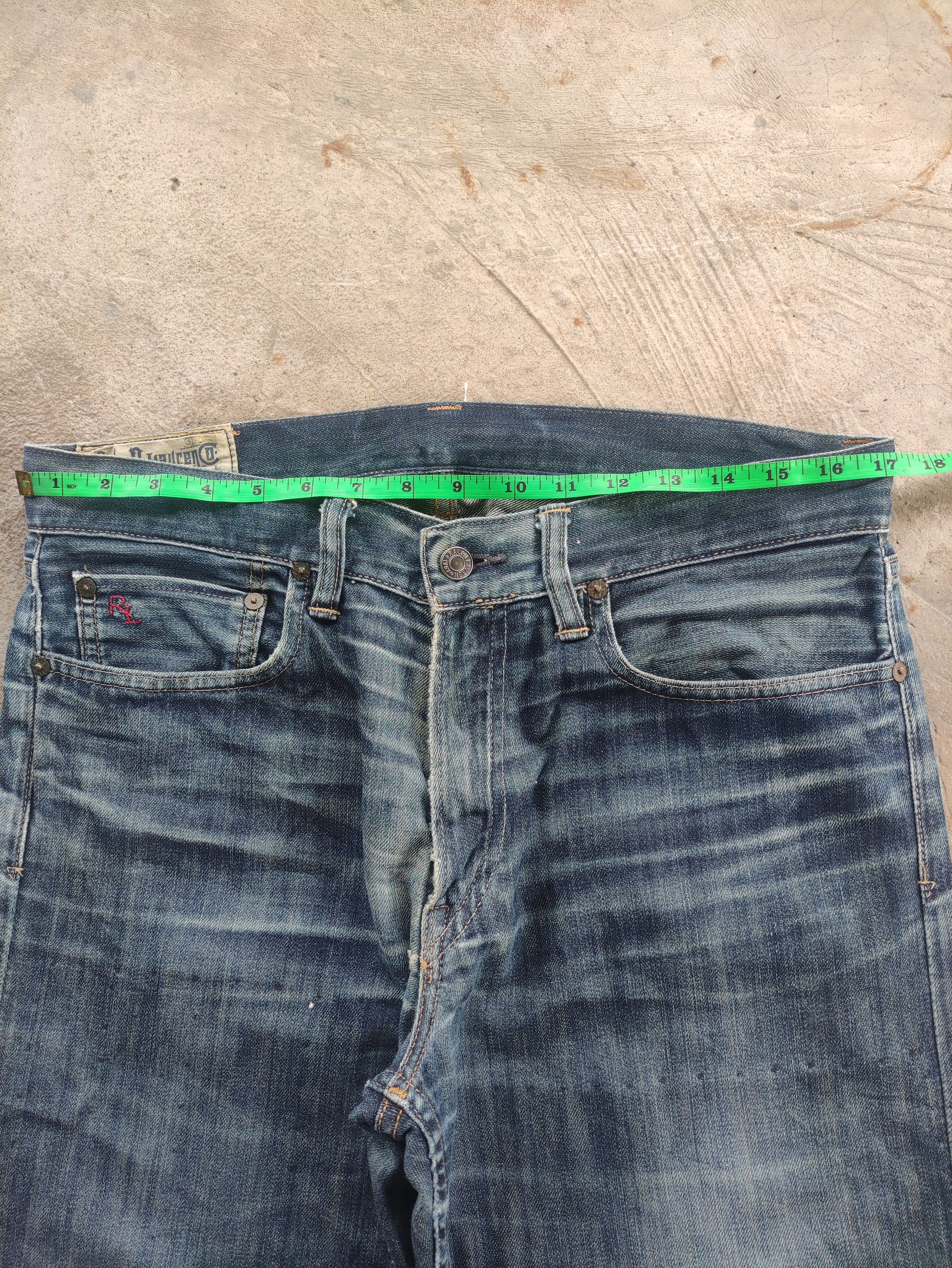 Polo Ralph Lauren Vintage Polo Ralph Lauren Selvedge Distressed Faded Denim Size US 35 - 7 Thumbnail