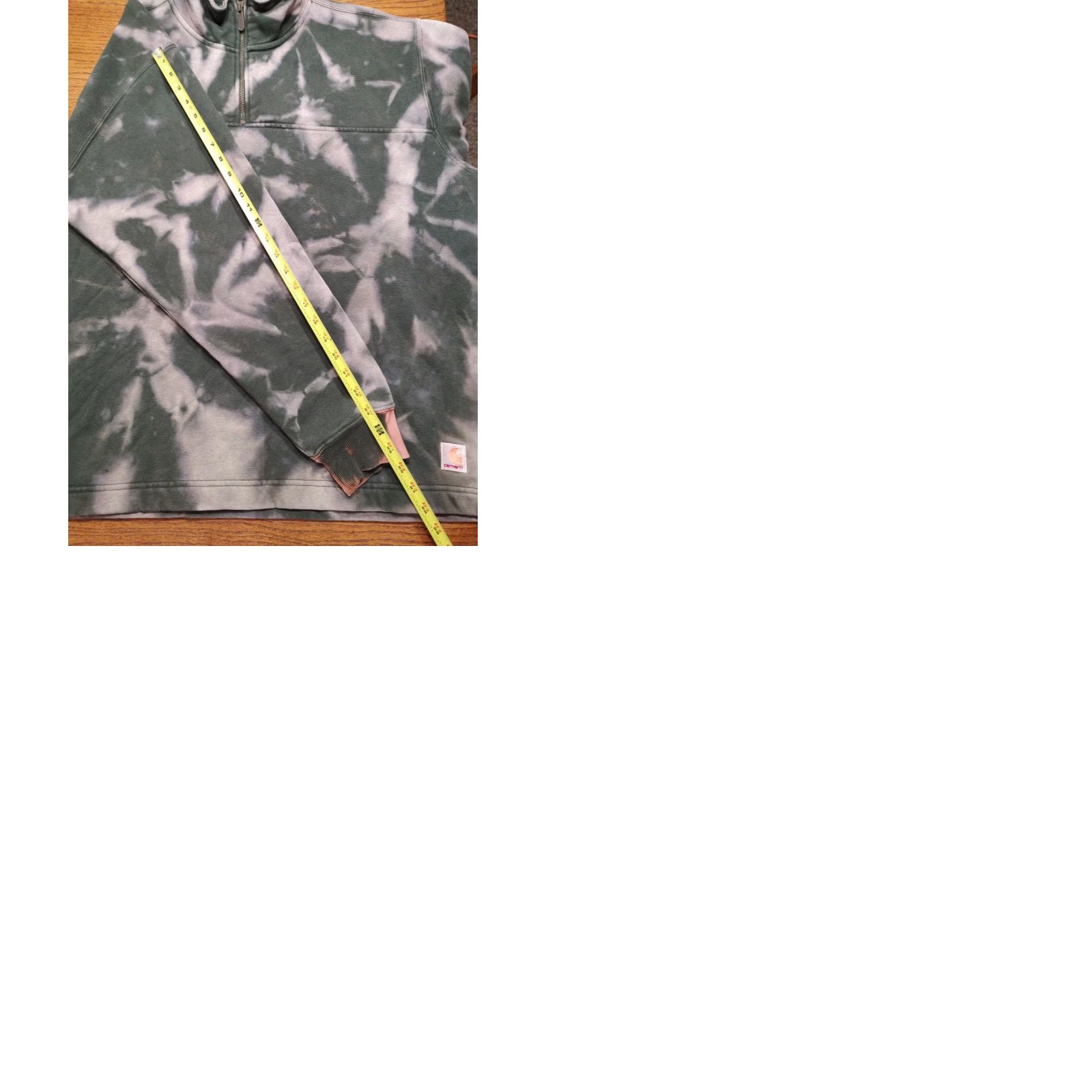 Carhartt VINTAGE Carhartt Mens XL Green 1/4 Zip Sweatshirt Acid Wash Tie Dye Size US XL / EU 56 / 4 - 9 Thumbnail