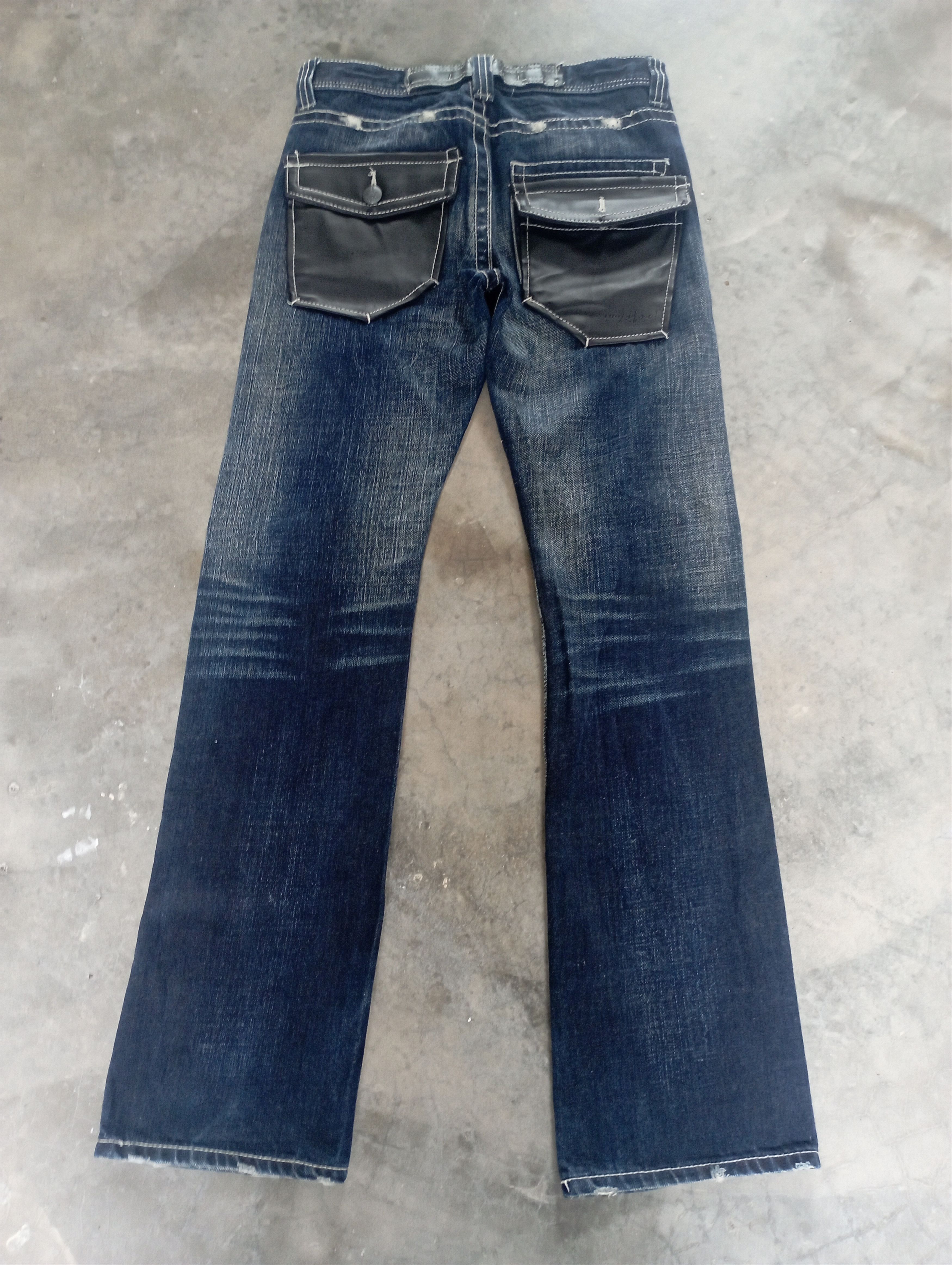 Tornado Mart Avantgarde Jeans + Leather Japanese Army Of Mo! Jeans Size US 30 / EU 46 - 1 Thumbnail