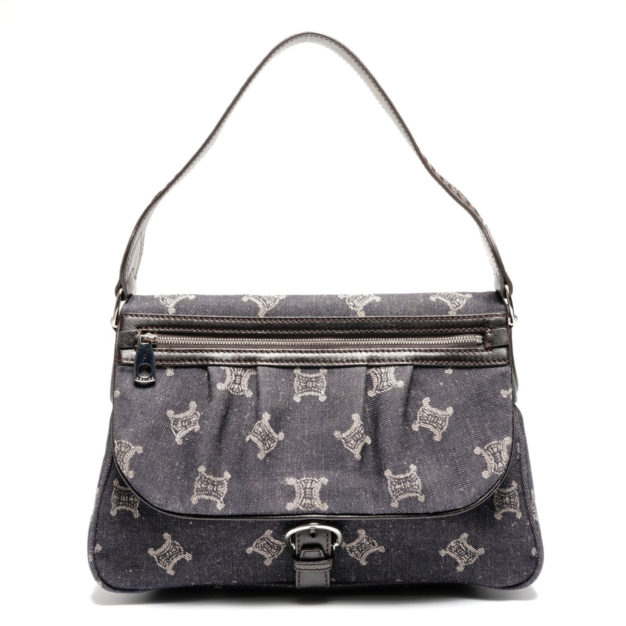 Celine Celine Macadam Denim Shoulder Bag, Navy Size ONE SIZE - 1 Thumbnail