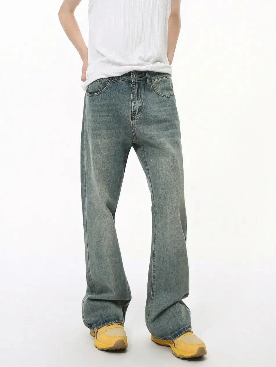 Japanese Brand Retro loose casual micro flared jeans Size US 32 / EU 48 - 2 Thumbnail