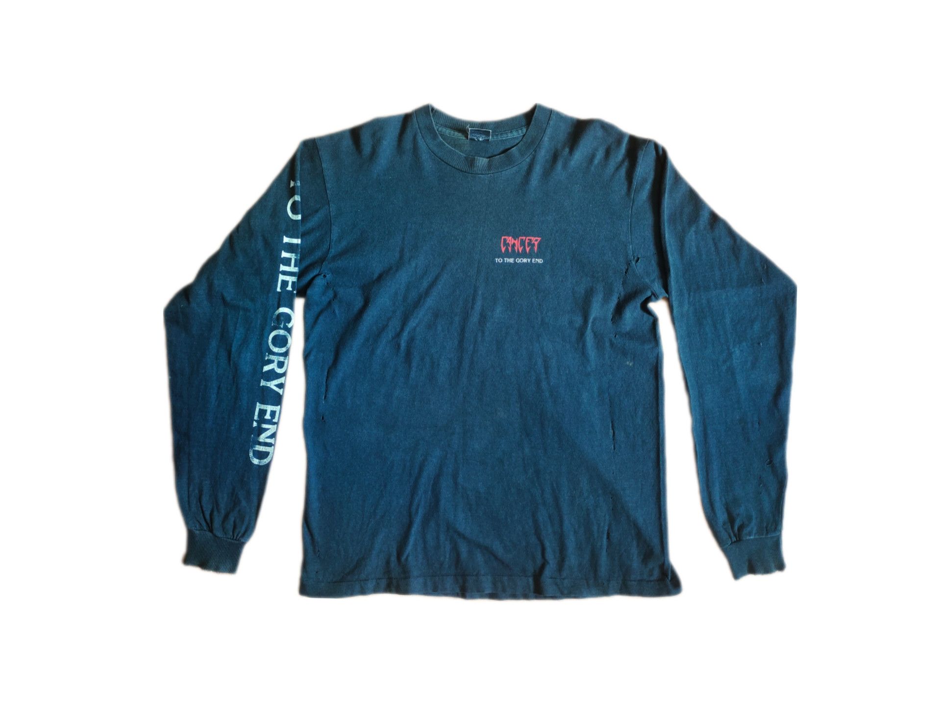 Vintage Rare Vintage Cancer - To the Gory End 1993 Long sleeve shirt Size US XL / EU 56 / 4 - 3 Thumbnail