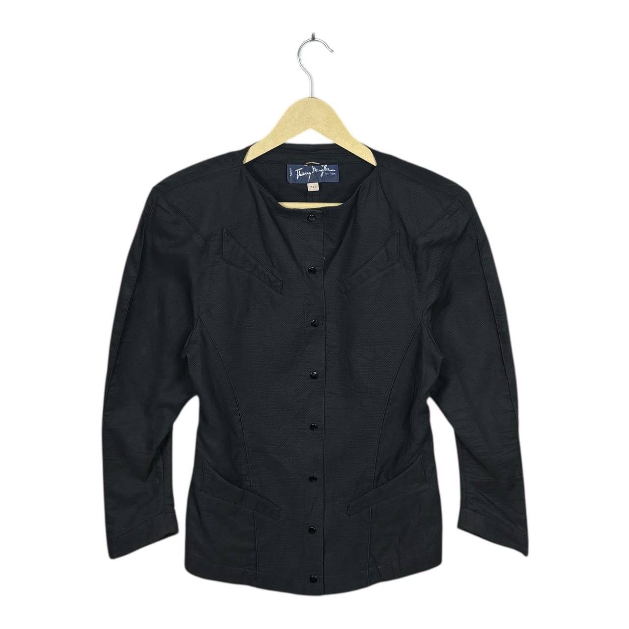 Thierry Mugler VTG Thierry Mugler Edition Black Cotton Structured Jacket Size S / US 4 / IT 40 - 1 Thumbnail