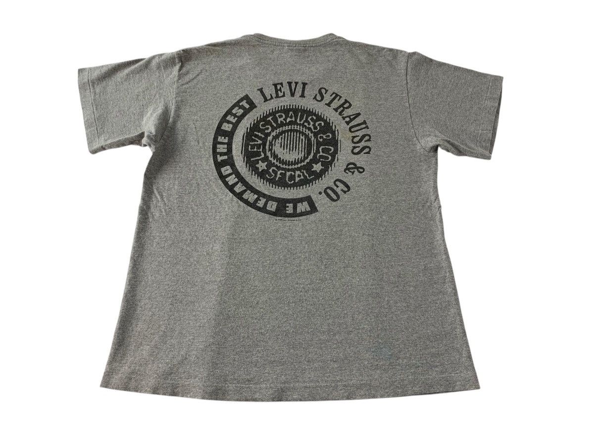 Levi's 90s Levi Strauss & Co Demand Best Gray Printed Tee Size US L / EU 52-54 / 3 - 1 Thumbnail