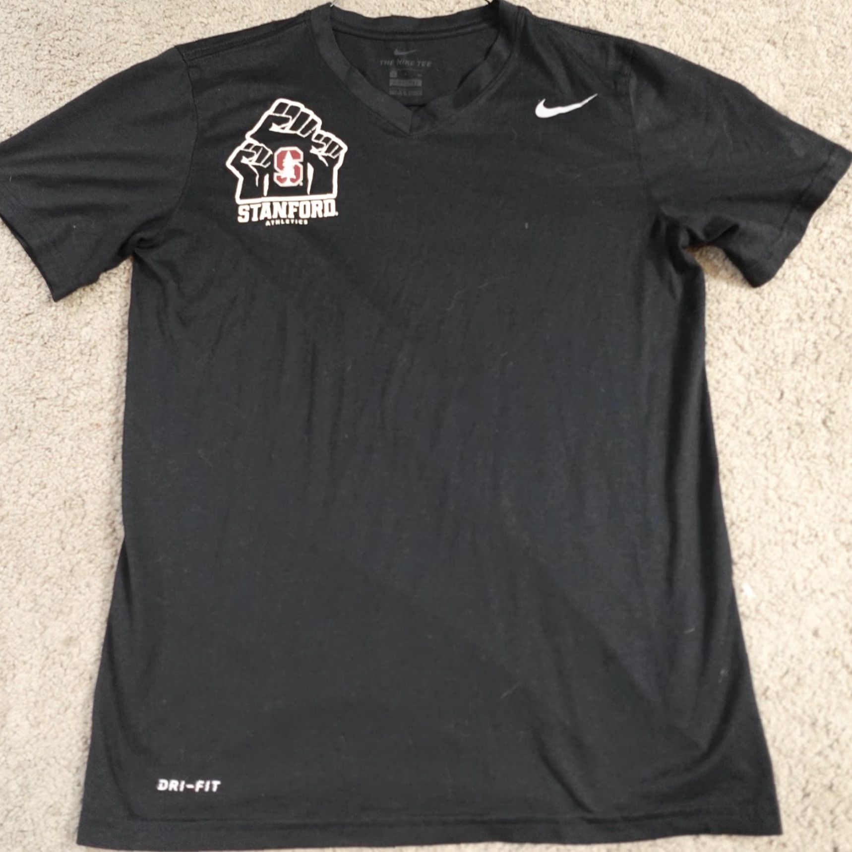 Nike Nike Dri-Fit Shirt Women Small Black University Stanford Logo Black Lives Matter Size S / US 4 / IT 40 - 2 Thumbnail