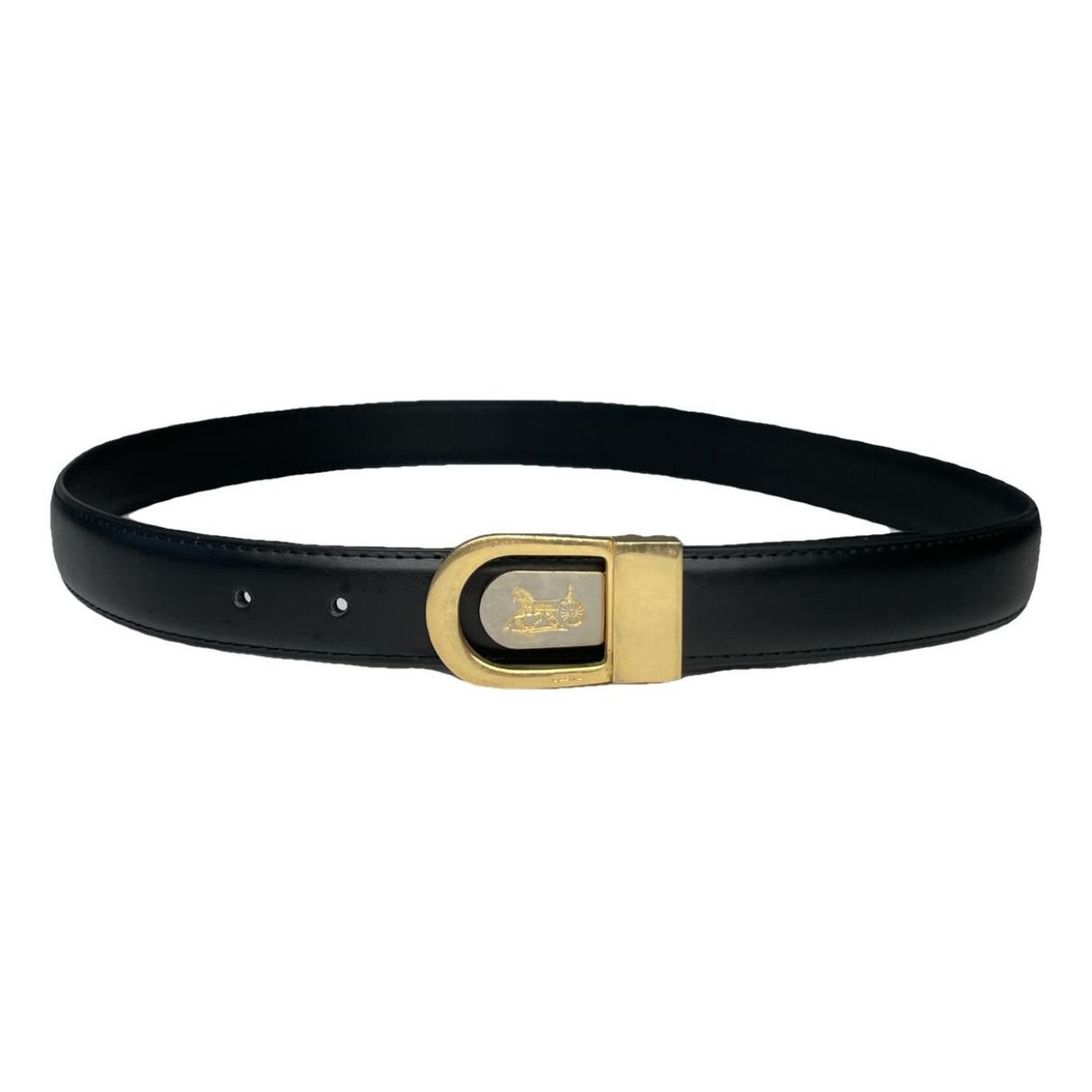 Celine Triomphe Black Leather Belt Size ONE SIZE - 1 Thumbnail