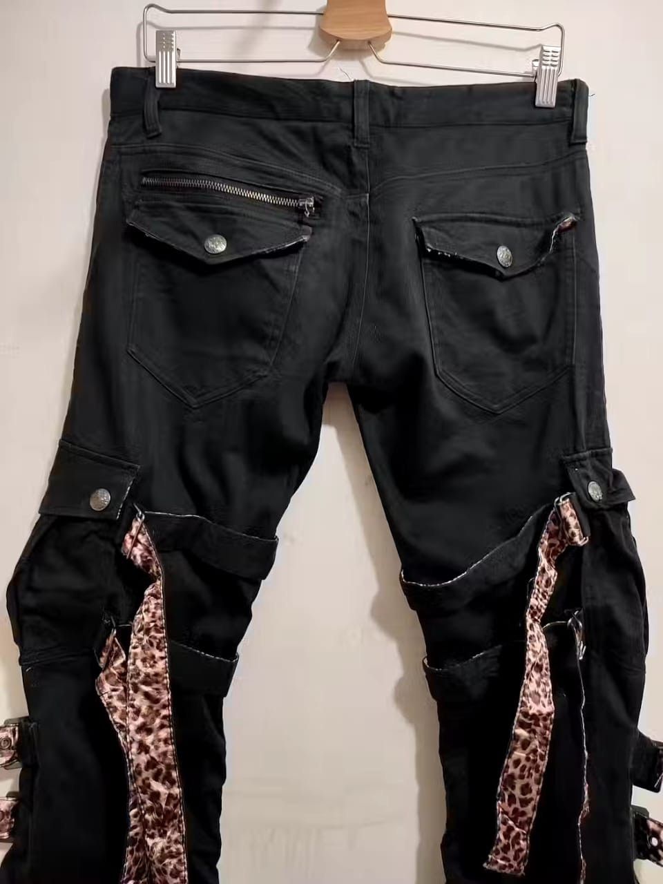 Japanese Brand BG SHO Punk Bondage Cargo Pants Size US 29 - 5 Thumbnail