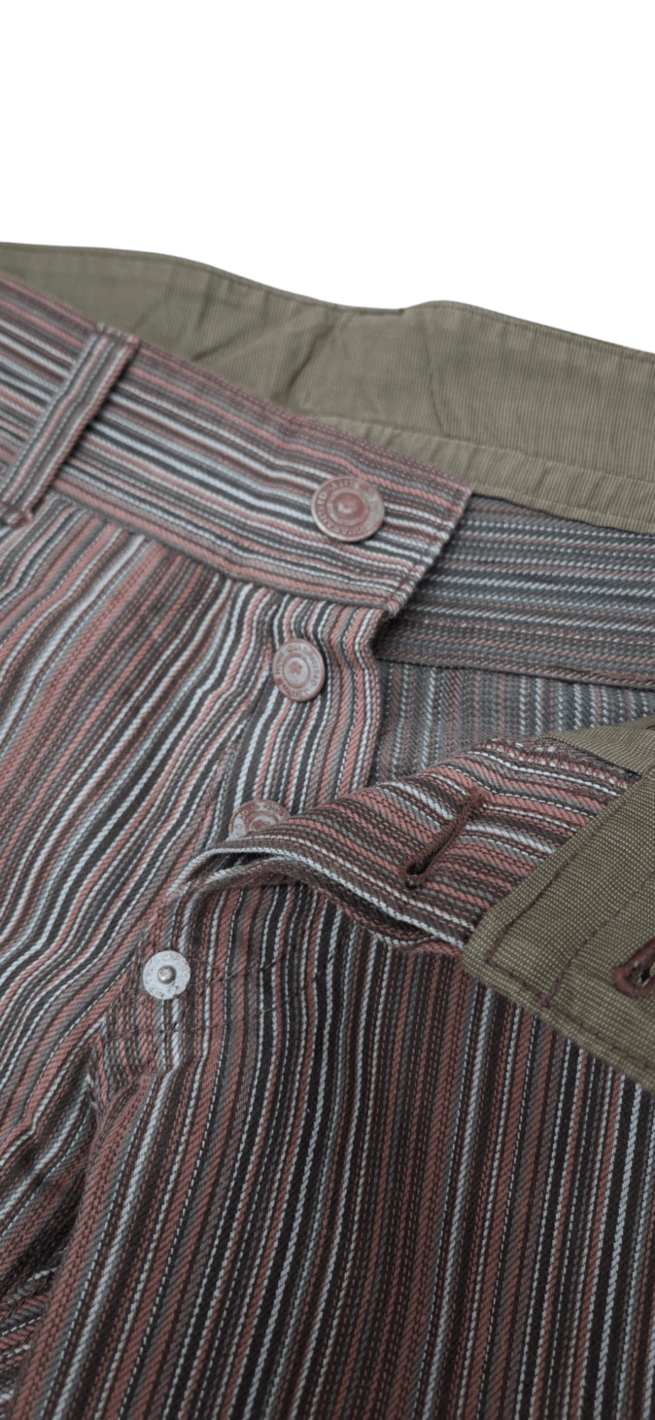 20471120 × 5351 POUR LES HOMMES × Japanese Brand Vintage 291295 Homme Pinstripe Baggy Pants Size US 32 / EU 48 - 2 Thumbnail