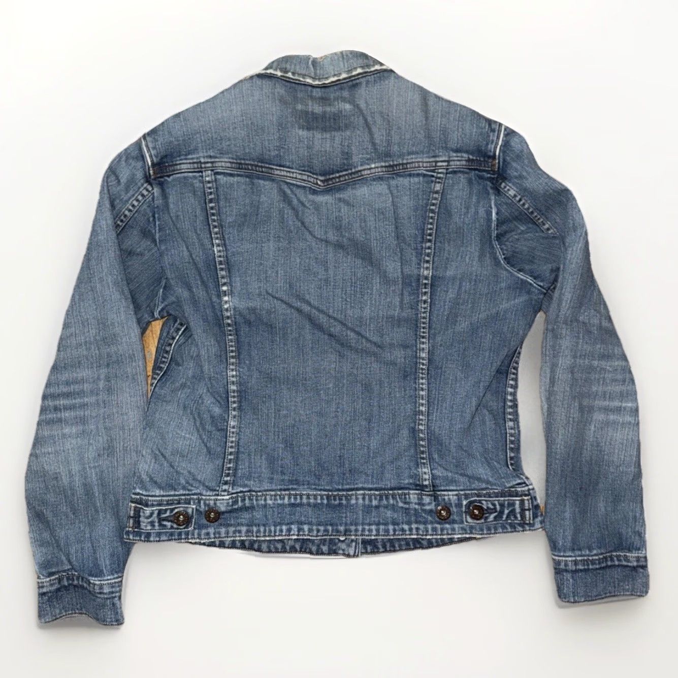 Levi's VINTAGE Levi’s San Francisco Denim Trucker Jacket Blue Distressed Large 20x22 Women’s L 90s Western Trucker Jacket Mens Womens Size L / US 10 / IT 46 - 5 Thumbnail