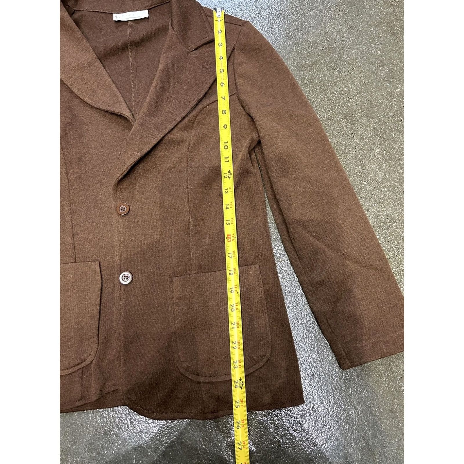 Vintage VINTAGE Queen Casuals Blazer Jacket Womens Small Brown Knit Single-Breasted Shirt Adult Small Brown Knit Size S / US 4 / IT 40 - 4 Thumbnail
