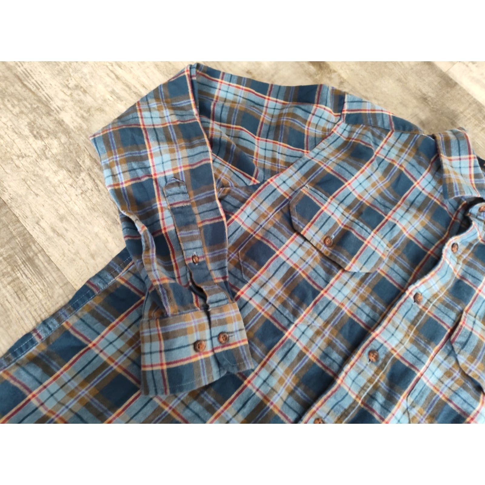 Pendleton VINTAGE Pendleton Bridger Mens Blue Plaid Flannel Button-Down Shirt Medium Casual Winter Wool Cotton Size US M / EU 48-50 / 2 - 5 Thumbnail