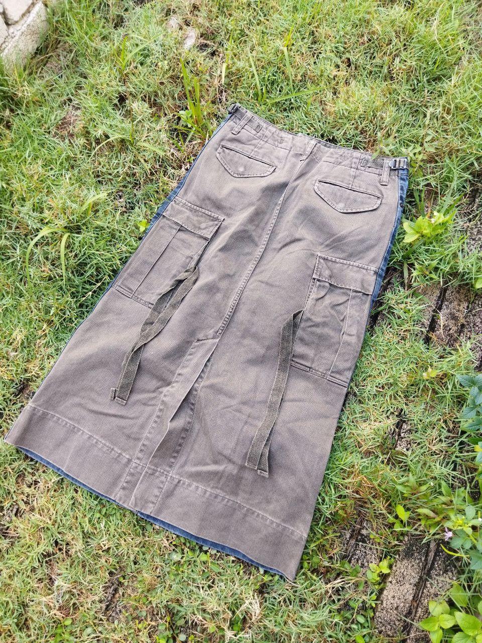 Maison MIHARA YASUHIRO Miharayasuhiro Japan 2 Tone Tactical Skirt Size 30" / US 8 / IT 44 - 2 Thumbnail