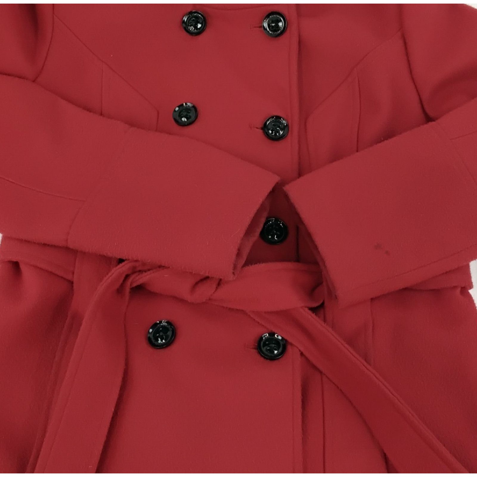 Guess Guess Peacoat Women's Large Red Vintage 2000s Belted Size L / US 10 / IT 46 - 8 Thumbnail