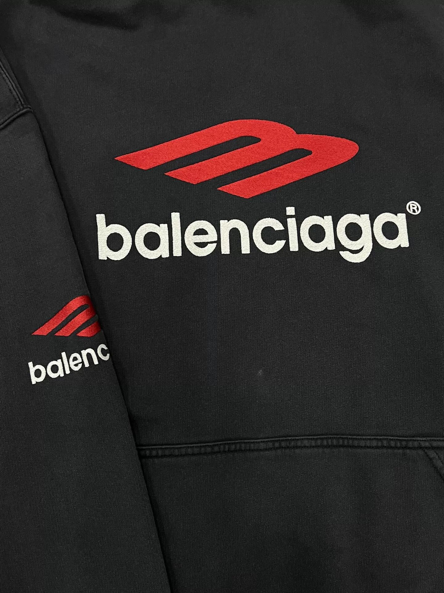 Balenciaga Balenciaga FW23 Logo Print Hoodie Size US XL / EU 56 / 4 - 3 Thumbnail