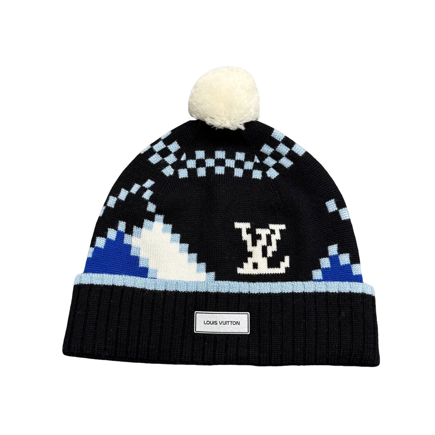 Louis Vuitton Louis Vuitton Damier Pom-Pom Beanie Size S Size ONE SIZE - 1 Thumbnail