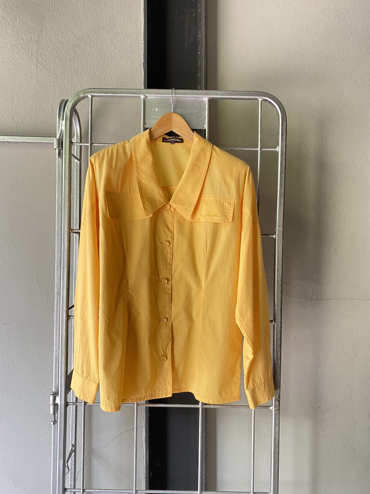 Lancel LANCEL Yellow Long-Sleeve Shirt Size L / US 10 / IT 46 - 16 Thumbnail