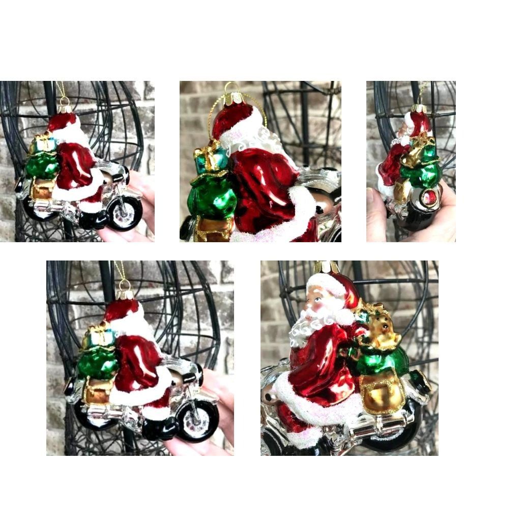 Other Santa Claus Motorcycle Christmas Ornament New Sleigh Toys No Size ONE SIZE - 7 Thumbnail