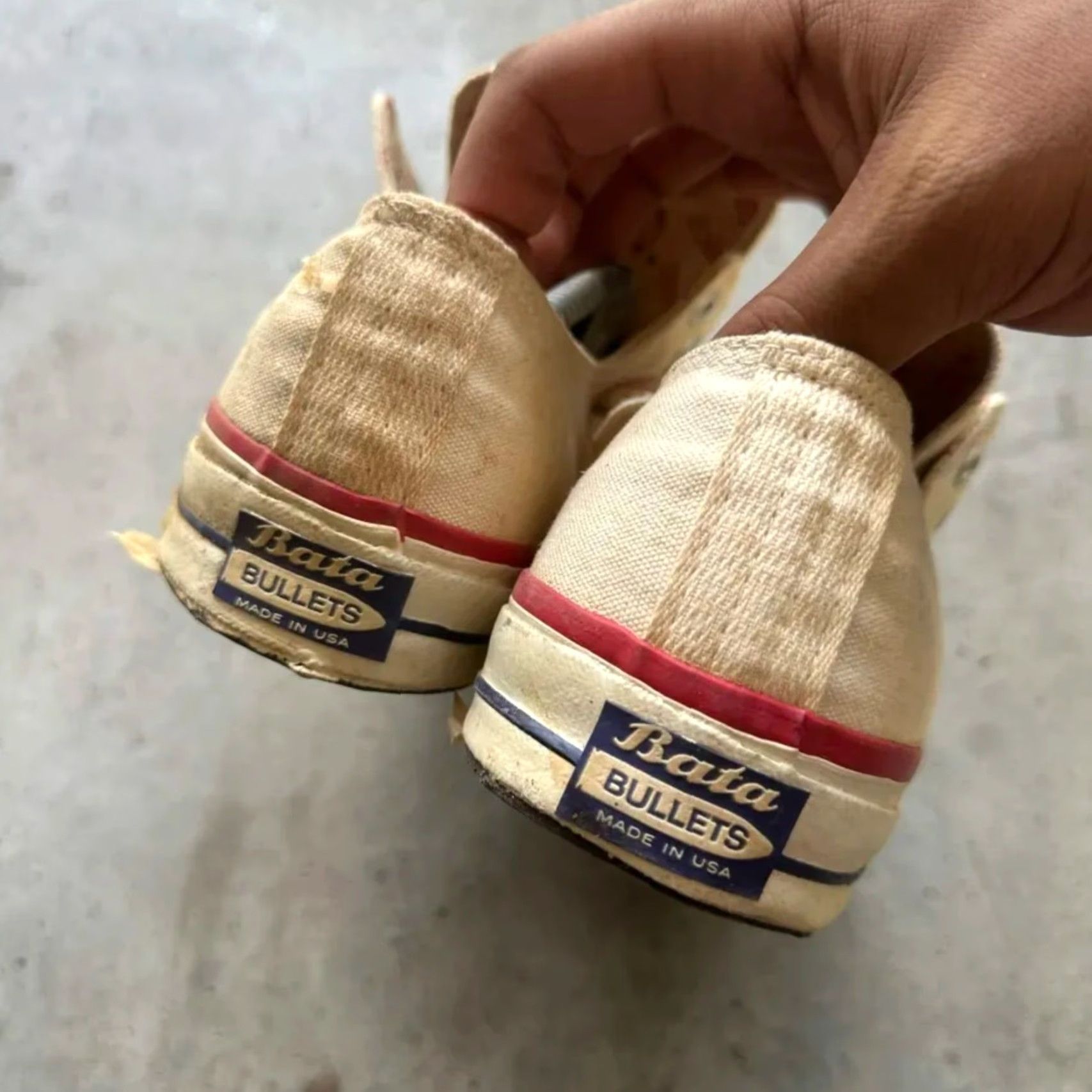 Bata VINTAGE Bata Bullets Converse Copies Sneakers Men 10.5 White NOS Size US 11 / EU 44 - 5 Thumbnail