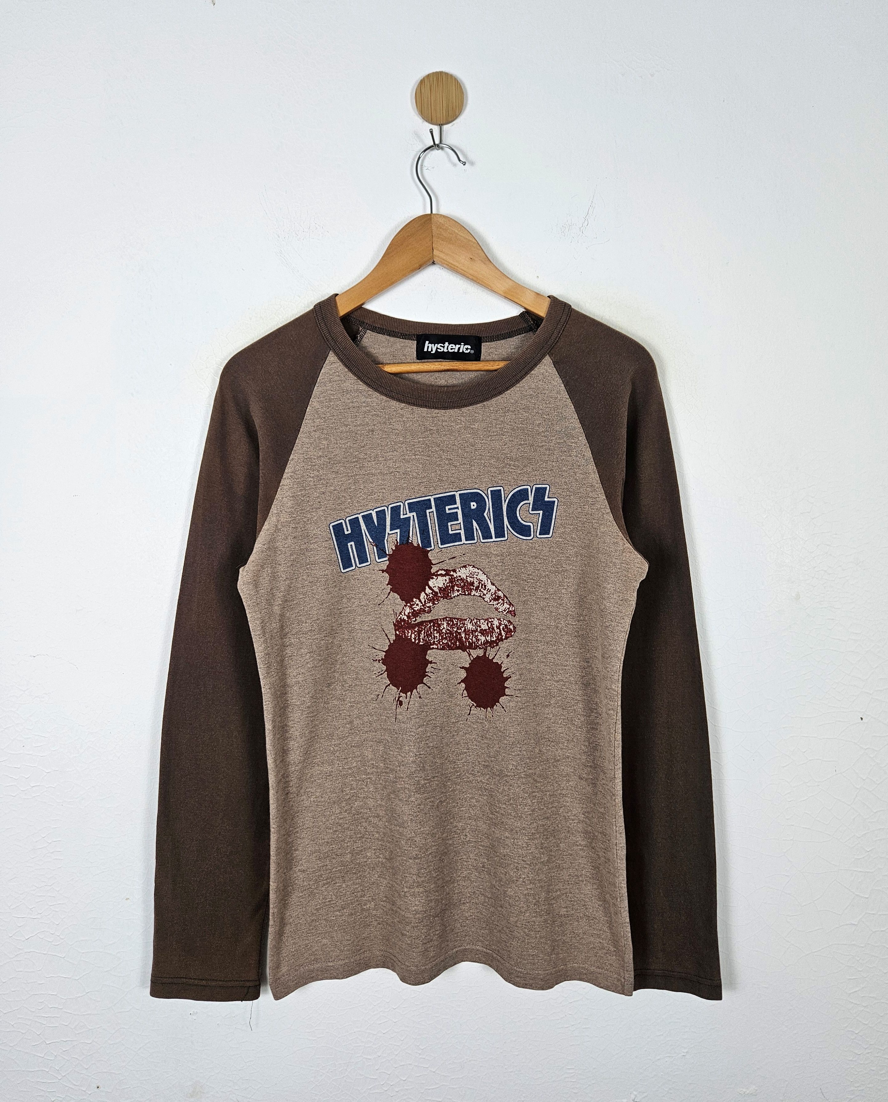 image of Hysteric Glamour Kiss Lips Shirt in Brown, Men's (Size Small)