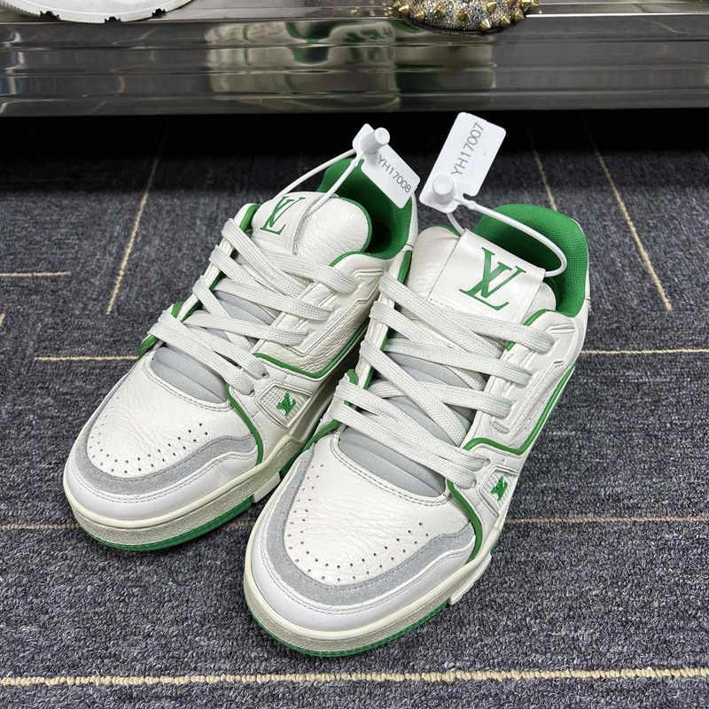 Louis Vuitton Louis Vuitton Stylish Green and White Trainers -2508 Size US 5.5 / EU 38 - 1 Thumbnail