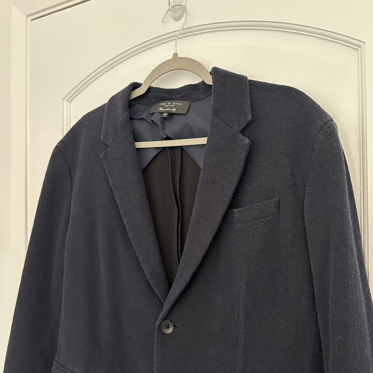 Rag & Bone Rag & Bone Deconstructed Razor Pique Blazer Jacket Size 44R - 2 Thumbnail