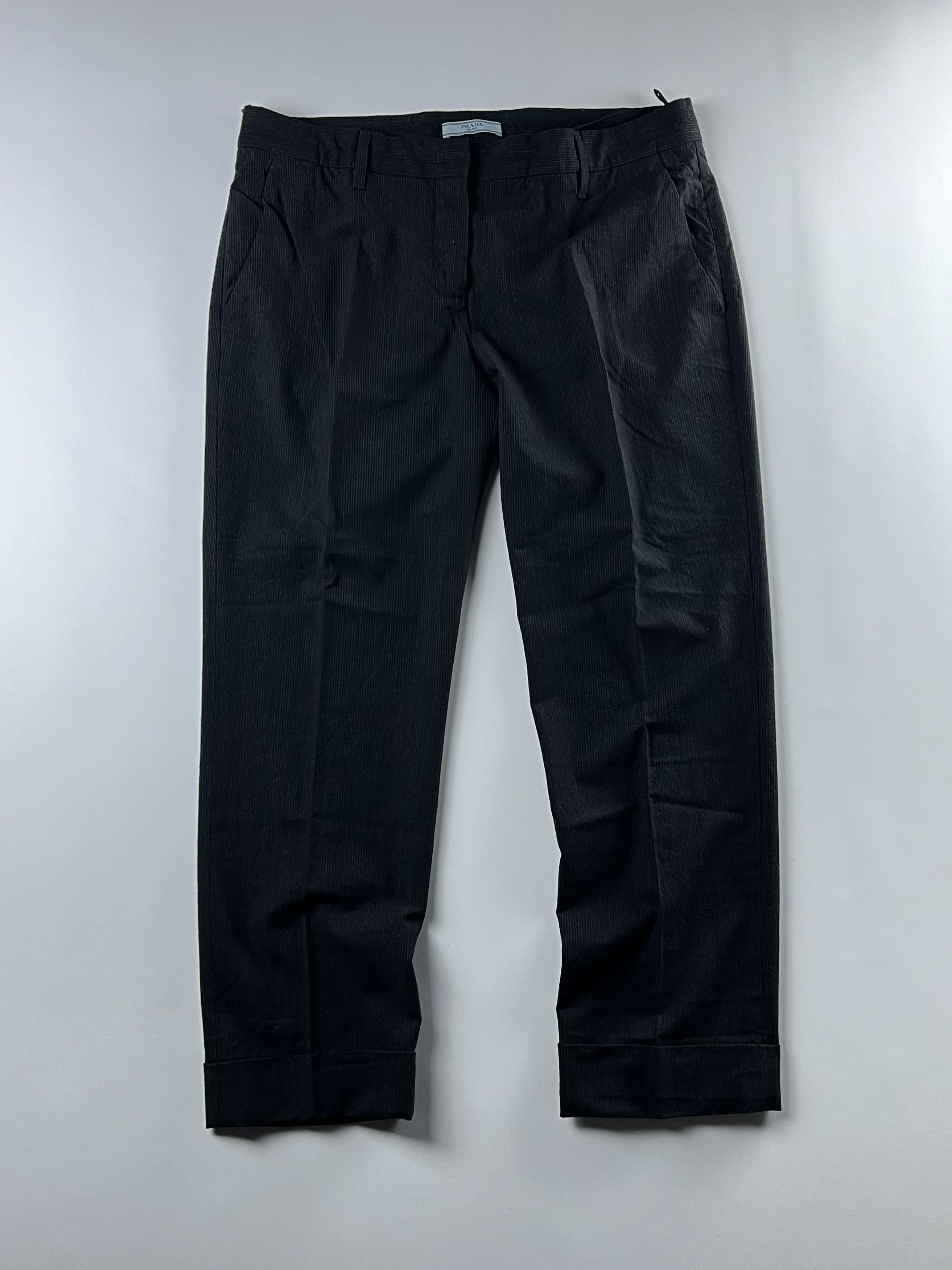 Prada 2022 Prada Wide Fine Wool Logo Pants | Grailed
