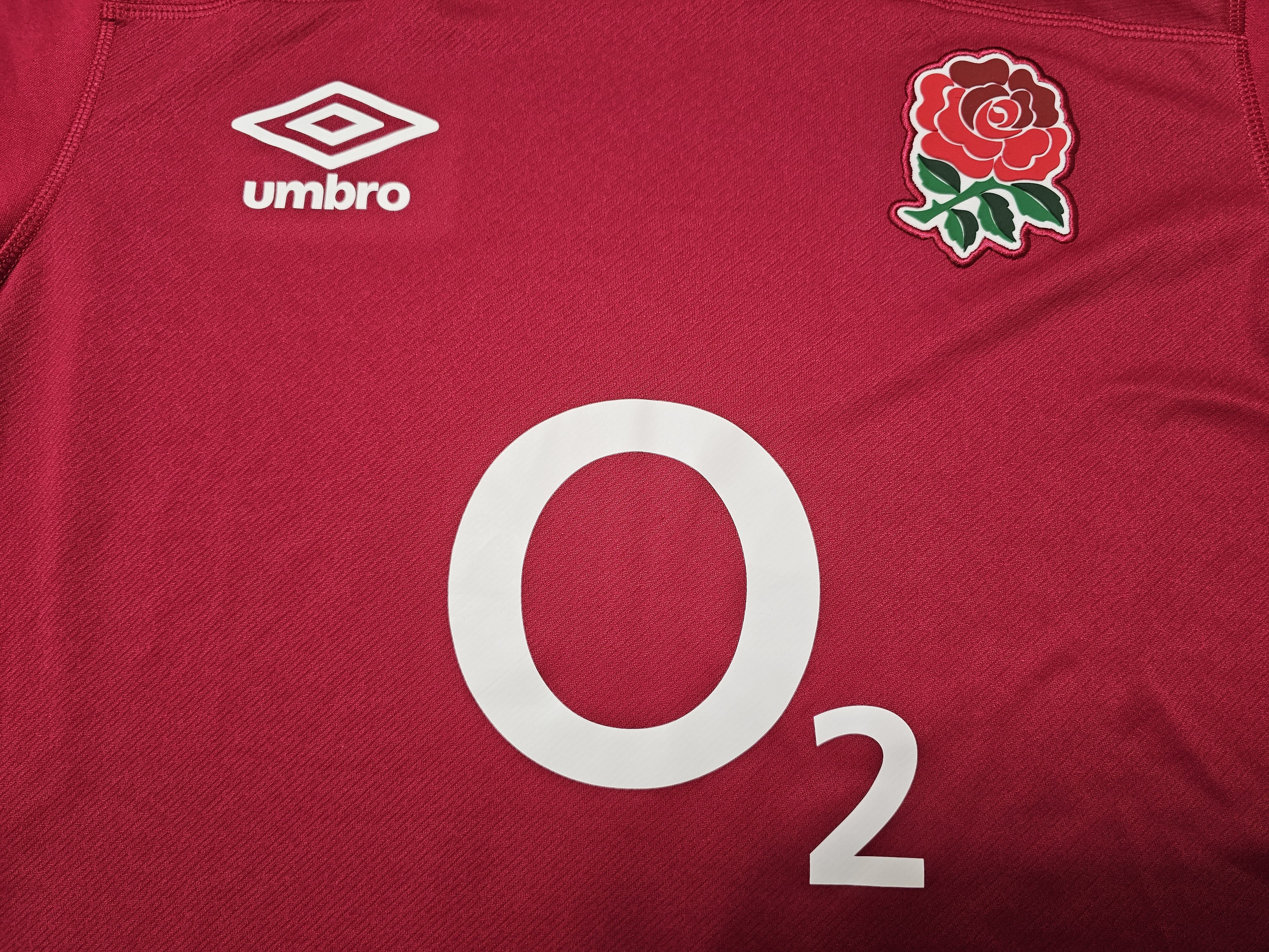 Umbro ENGLAND RUGBY JERSEY 2021 2022 AWAY RUGBY RED SHIRT Size US XL / EU 56 / 4 - 3 Thumbnail
