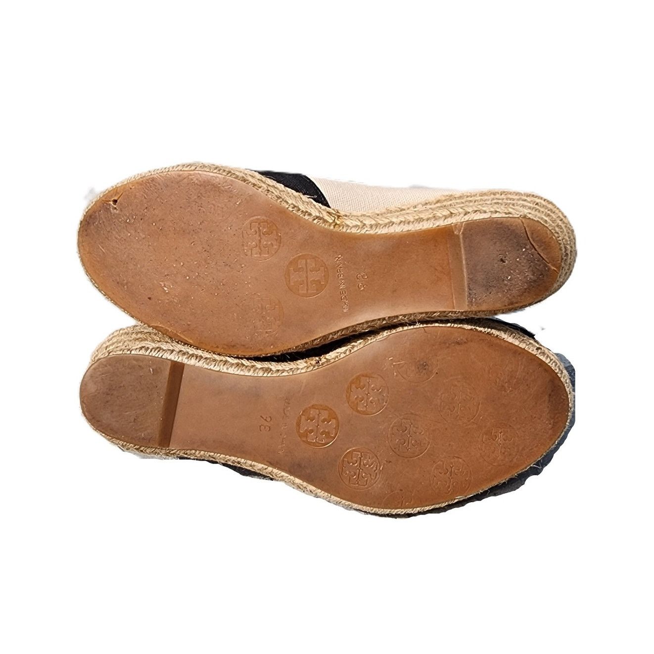 Tory Burch Tory Burch Filipa Canvas Peep Toe Espadrille Wedges 9 Size US 9 / IT 39 - 5 Thumbnail
