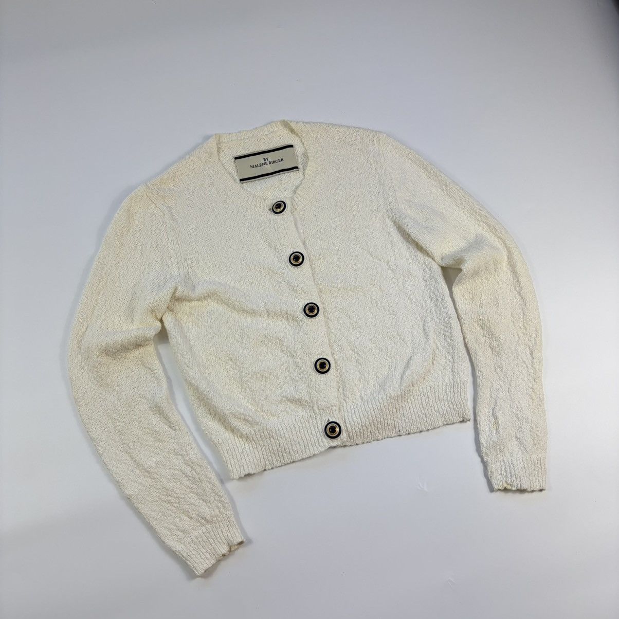 By Malene Birger By Malene Birger White Knit Cardigan Luxury Old Money M Size M / US 6-8 / IT 42-44 - 4 Thumbnail