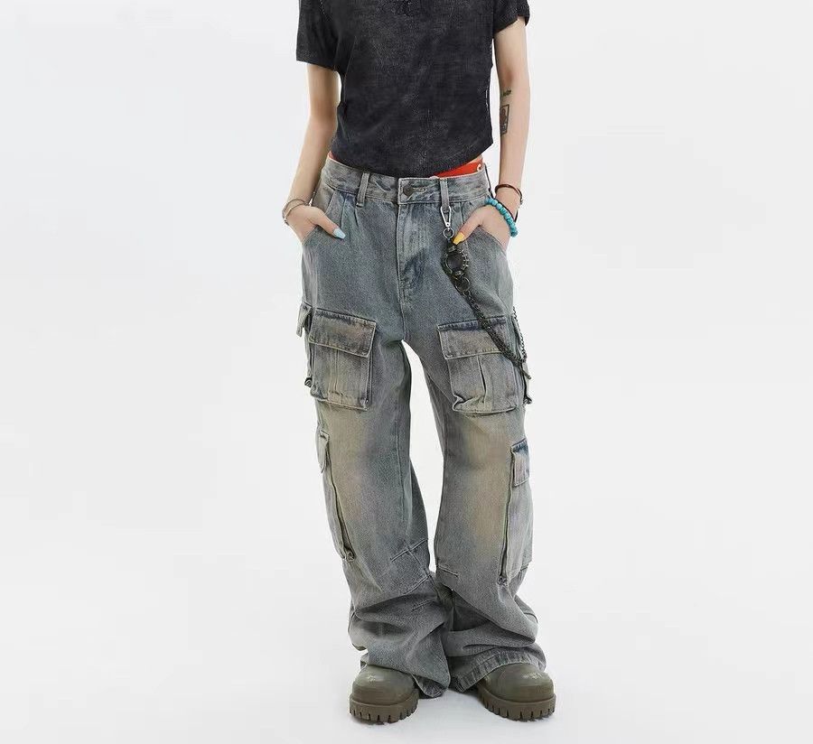 Japanese Brand × Jean × Streetwear Vintage Cargo Pants Wide
