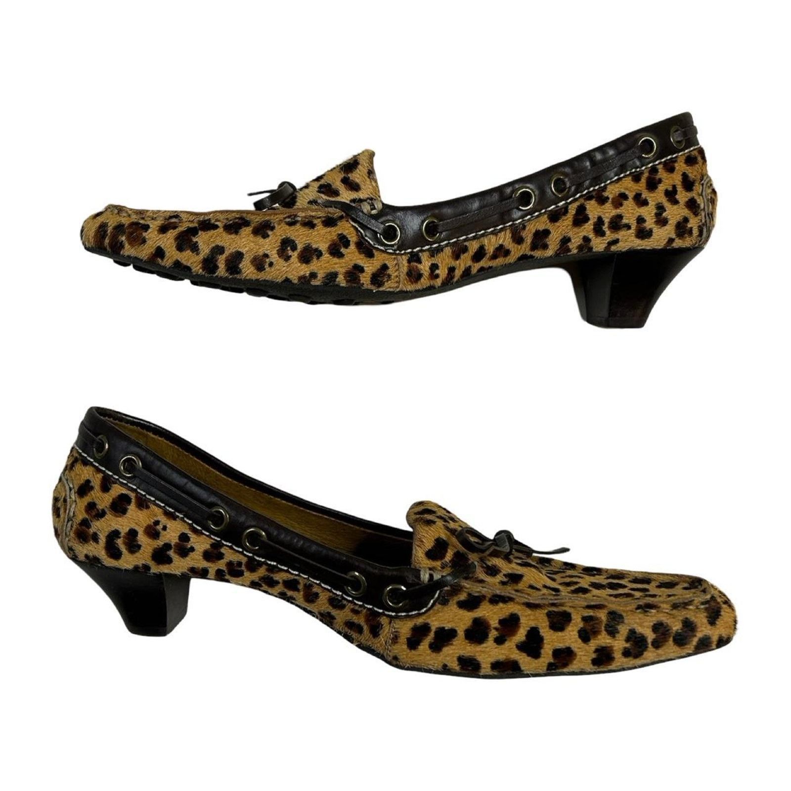 Eddie Bauer Cheetah print kitten heels Eddie Bauer sz 7 pony / calf hair Size US 7 / IT 37 - 7 Thumbnail