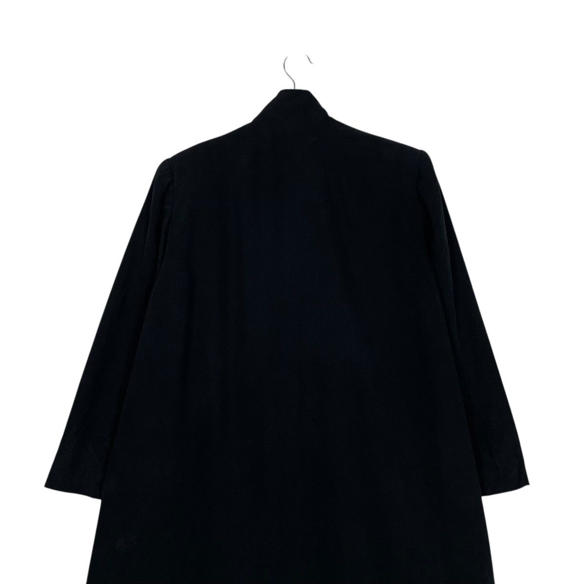 Japanese Brand Soffio Black Double Breasted Coat Size L / US 10 / IT 46 - 9 Thumbnail