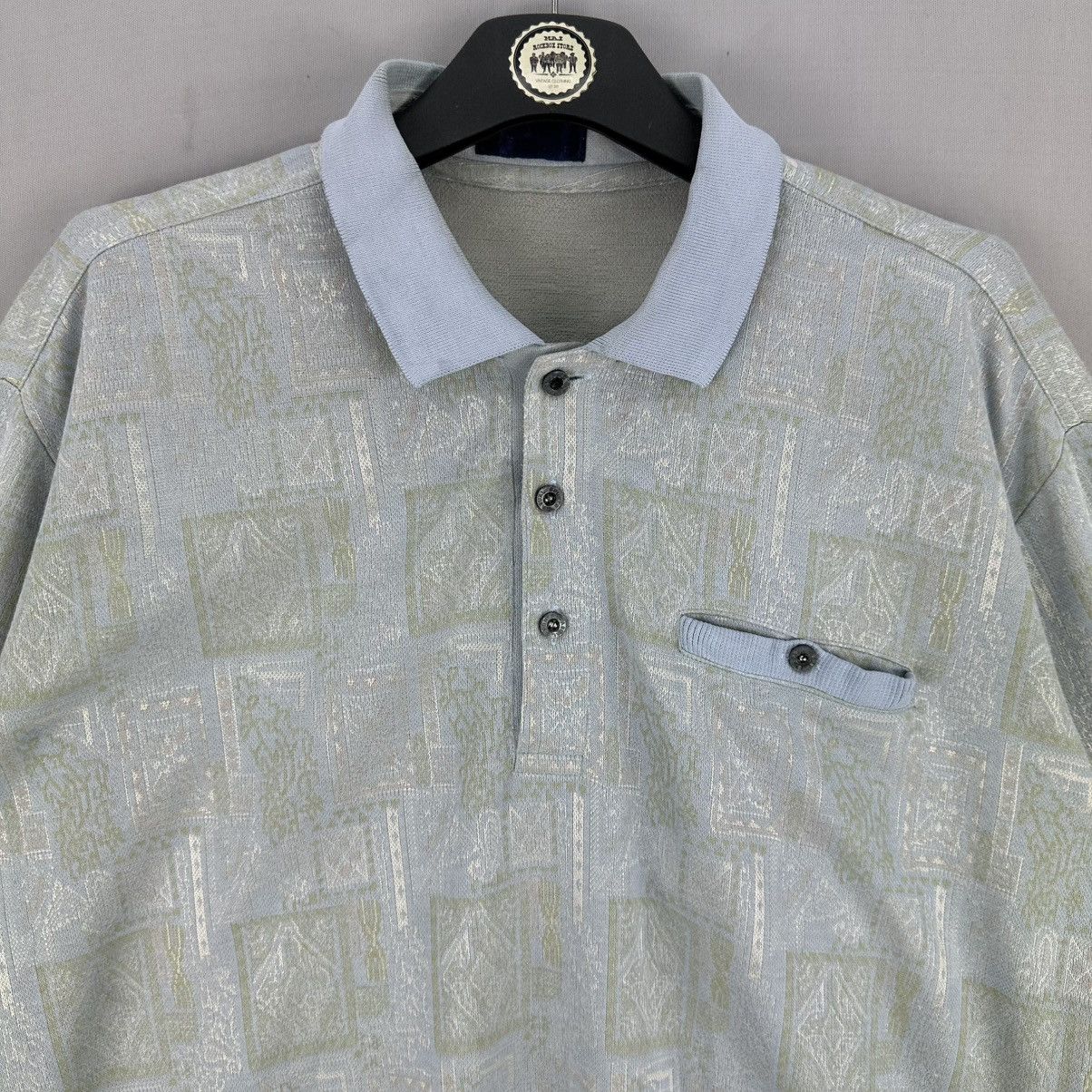 Japanese Brand Vintage 80's Knit Polo Shirt Single Pocket Size US M / EU 48-50 / 2 - 7 Thumbnail