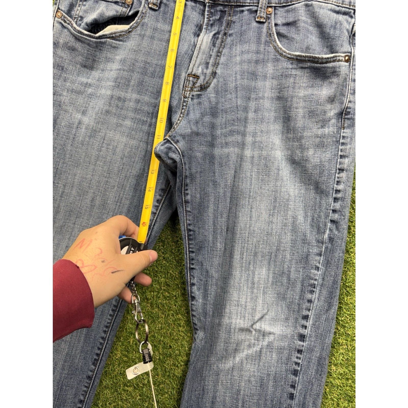 Lucky Brand Lucky Brand Jeans Mens 34x32 Blue 221 Original Straight Mid Rise Denim Stretch Pockets Regular 221 Original Straight Mens Jeans Blue 90s? Size US 34 / EU 50 - 6 Thumbnail