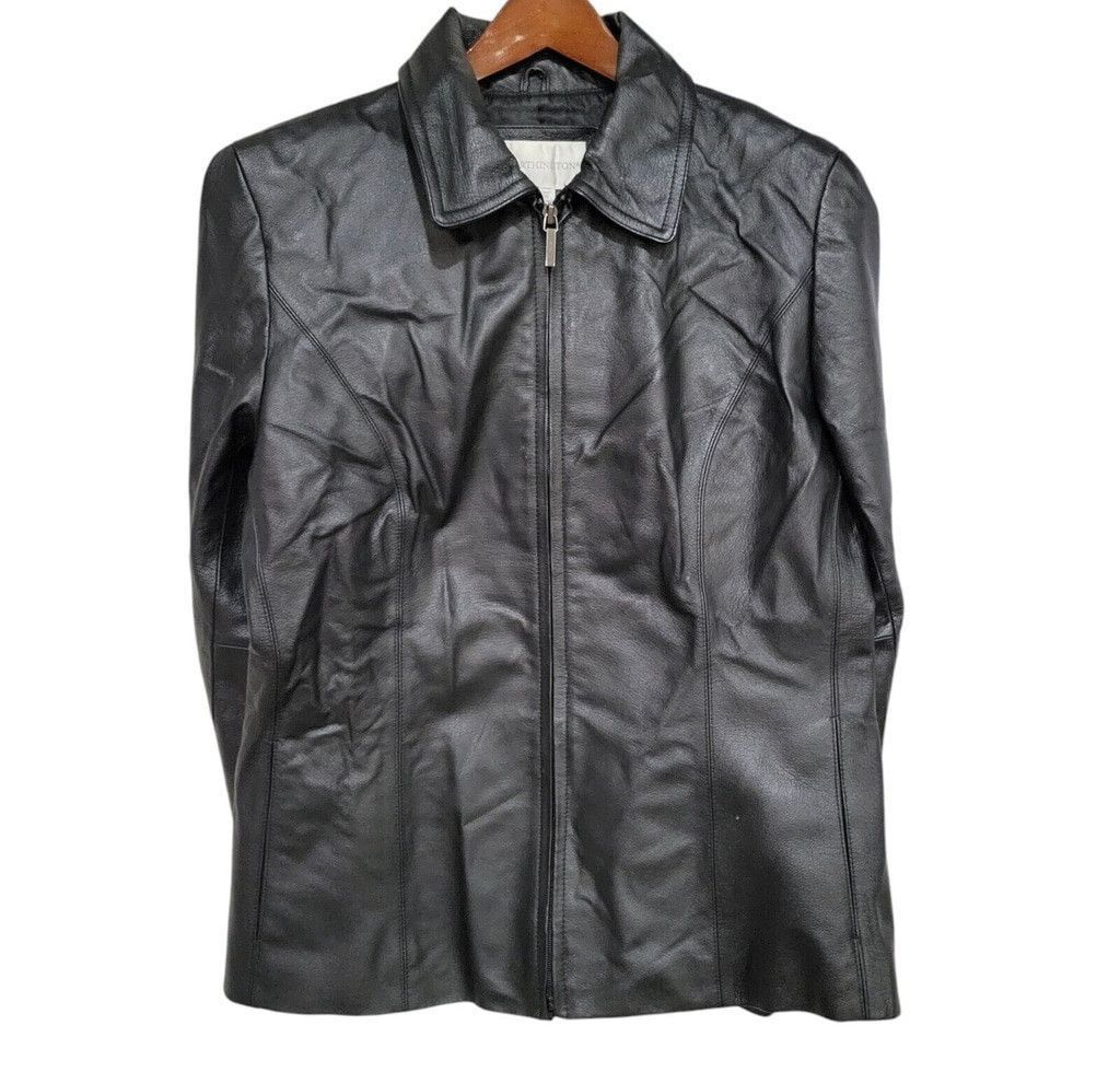 Worthington Worthington Genuine Leather Full-Zip Women's Jacket. Medium Size M / US 6-8 / IT 42-44 - 1 Thumbnail