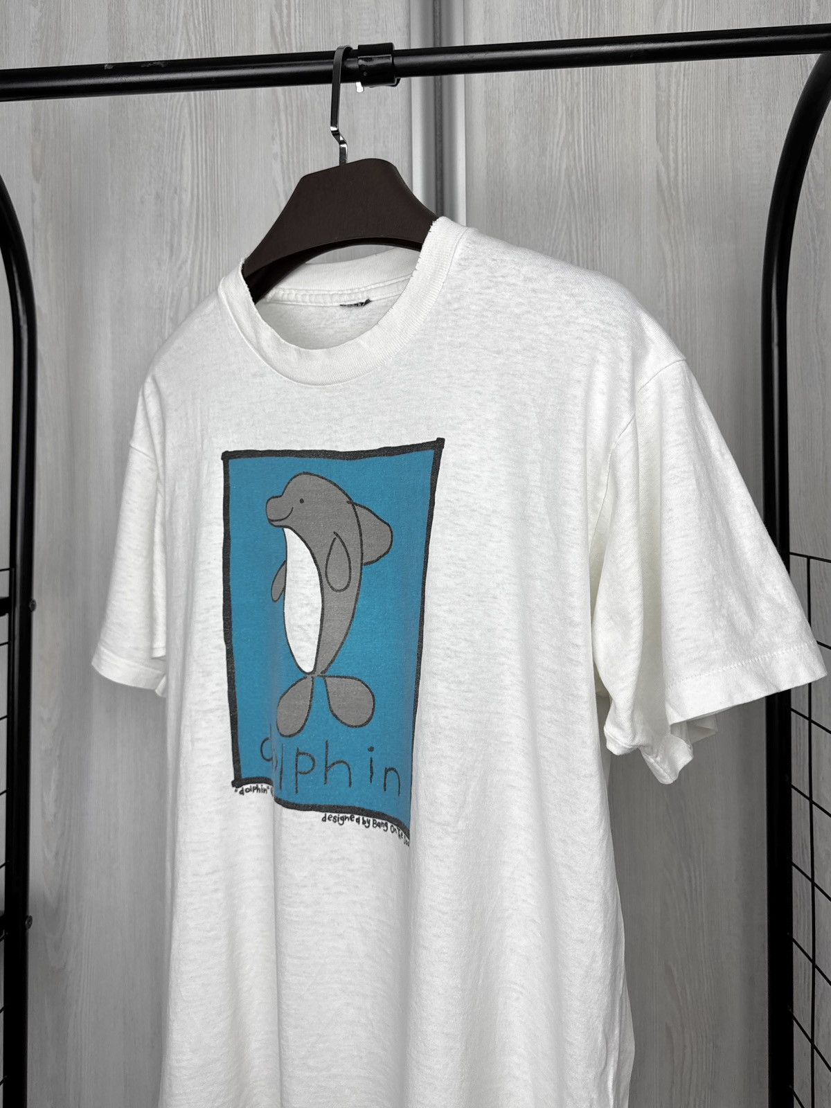 Vintage Dolphin by Bang on the door vintage 80s 90s USA made tee Size US XL / EU 56 / 4 - 6 Thumbnail