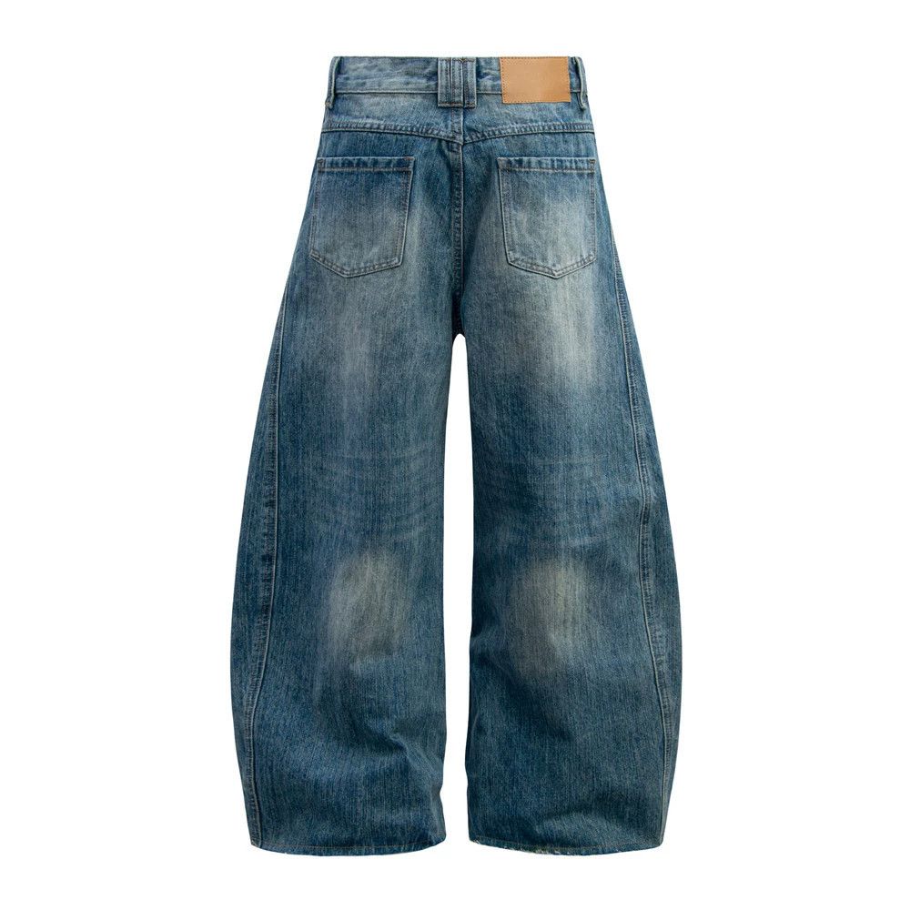 Vintage Retro punk men's distressed washed scimitar jeans Size US 32 / EU 48 - 2 Thumbnail