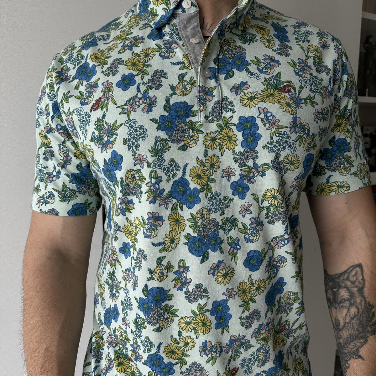 Nike Nike polo golf floral print streetwear vintage rare lobster Size US M / EU 48-50 / 2 - 2 Thumbnail