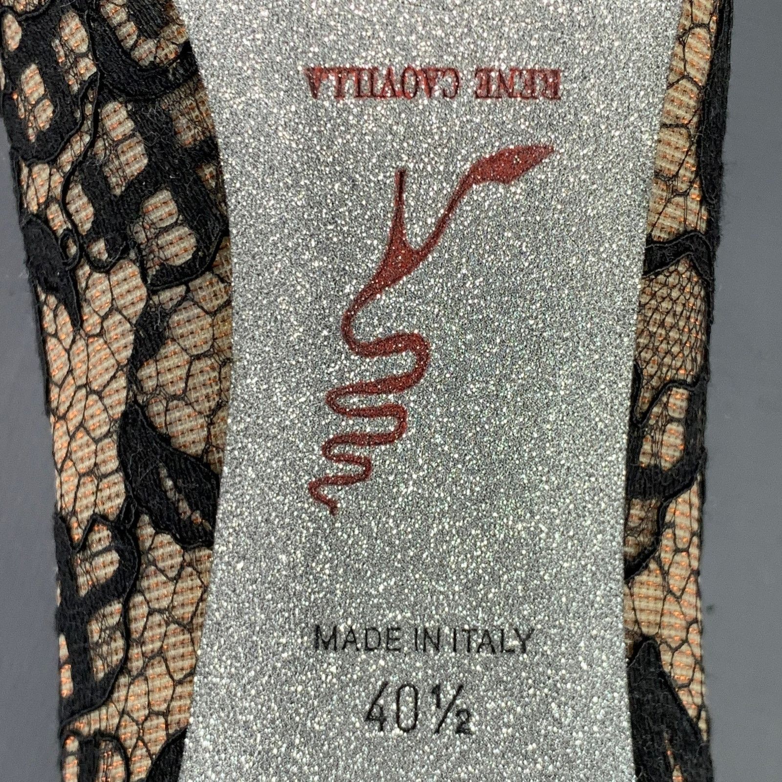 Rene Caovilla RENE CAOVILLA Lace Rhinestones Pointed Toe Stiletto Pumps Size US 10.5 / IT 40.5 - 8 Thumbnail