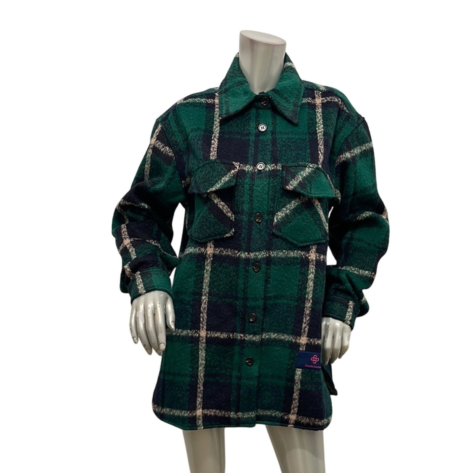 Other Charlie Luciano Unisex Green Plaid Flannel Shacket M Size M / US 6-8 / IT 42-44 - 1 Thumbnail