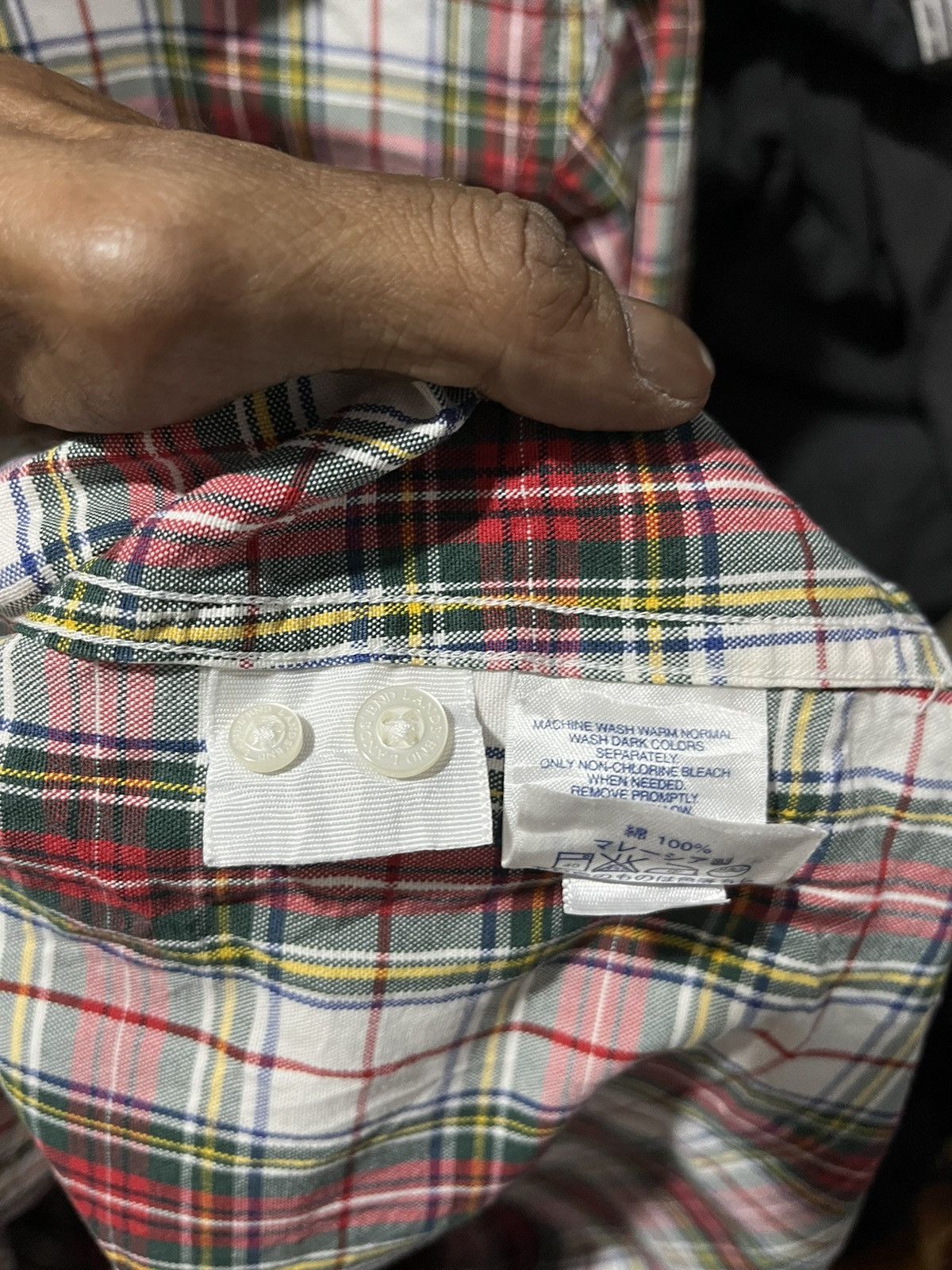 Japanese Brand Lands End Flannel Shirt Longsleeve 90s Size US L / EU 52-54 / 3 - 6 Thumbnail