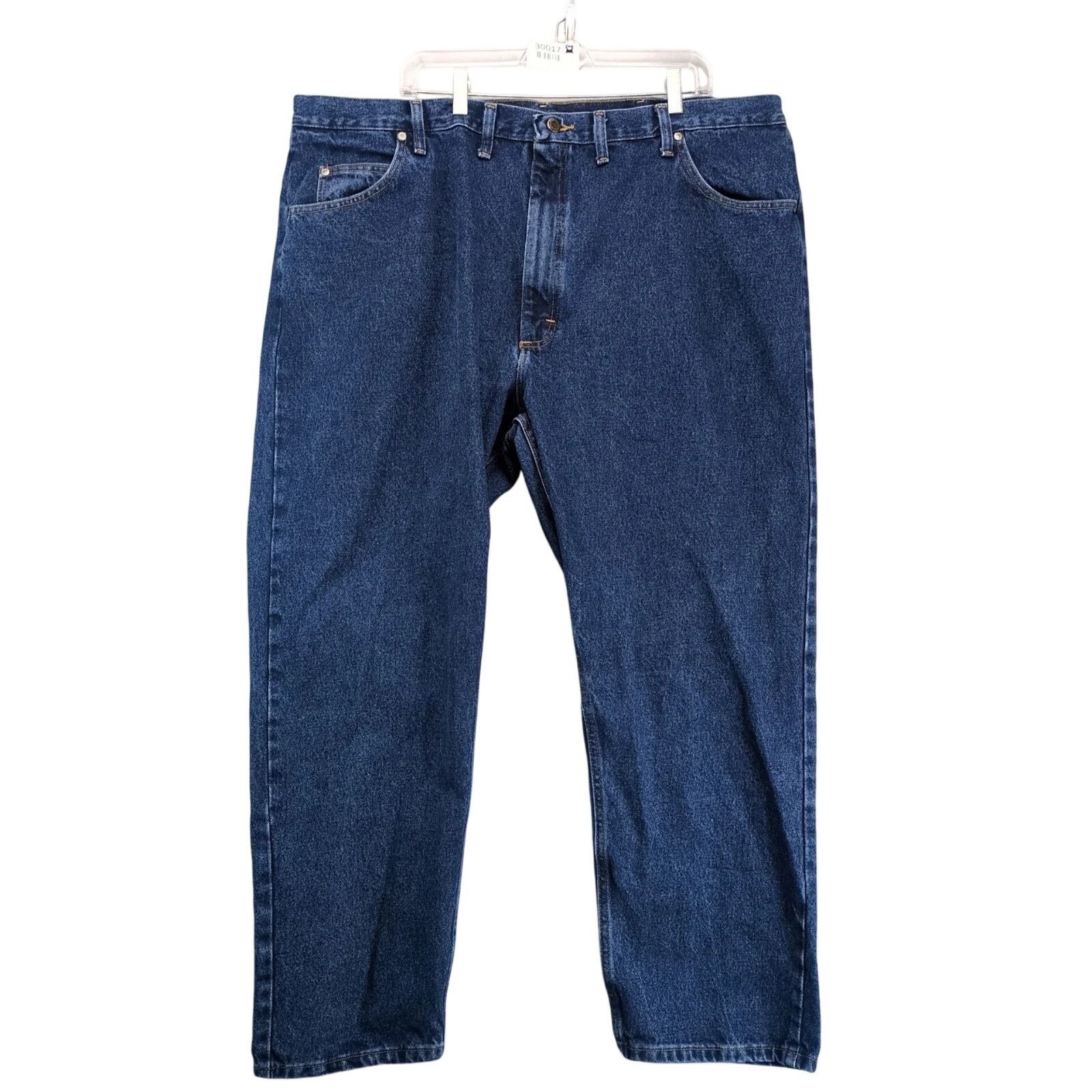 Wrangler Wrangler Relaxed Fit Jeans Men's 44x30 100% Cotton Dark Wash Size US 44 / EU 60 - 1 Thumbnail