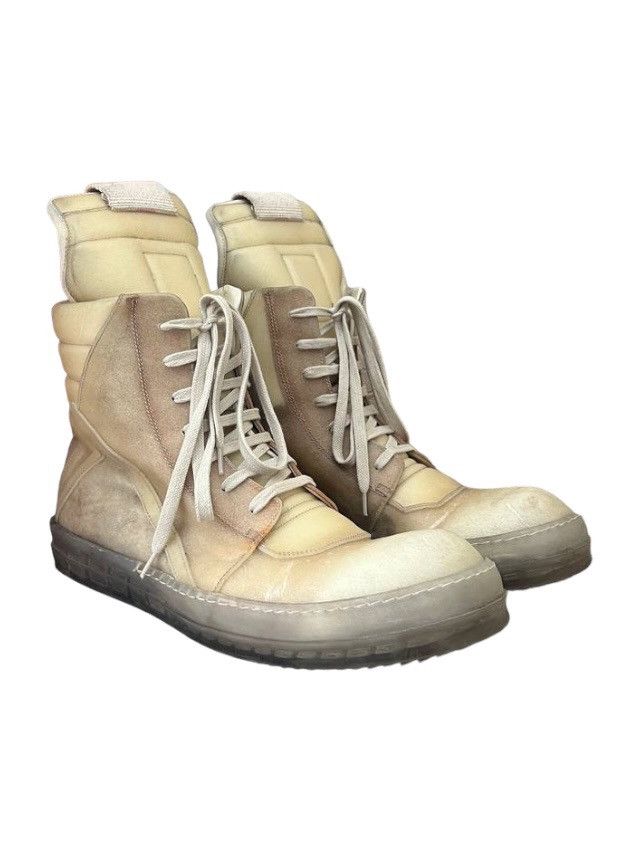 image of Rick Owens Edfu "natural Transparent" Geobasket Shoes in Sand, Men's (Size 10)